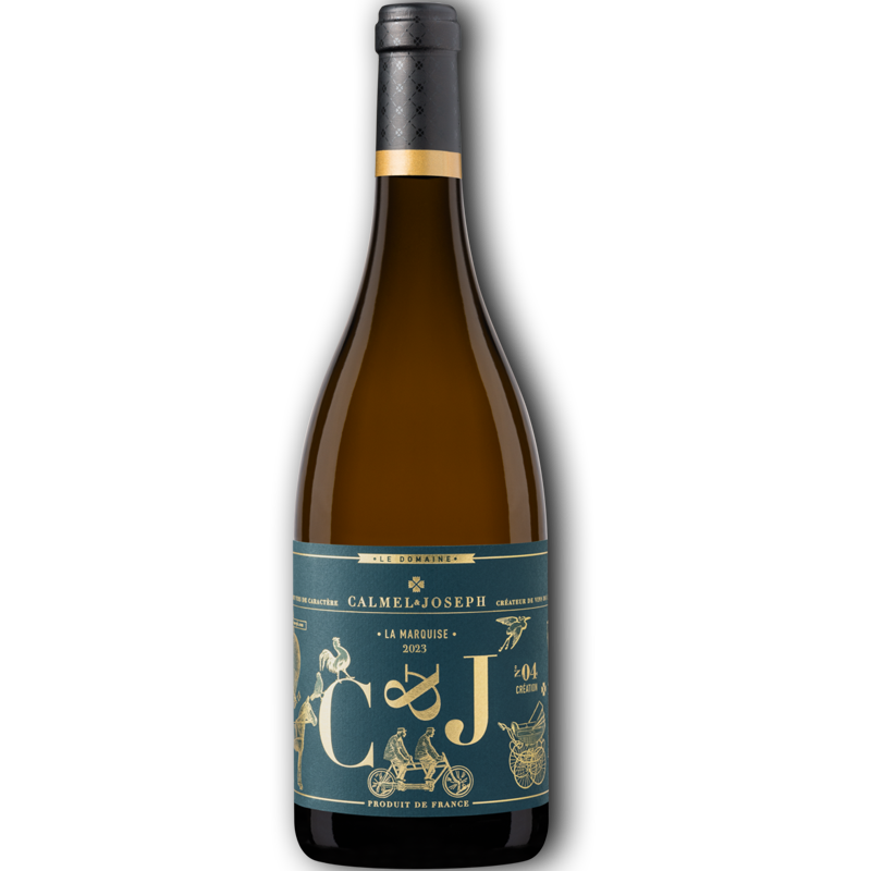 Bottle of Calmel & Joseph La Marquise white wine from Pays d’Oc, France