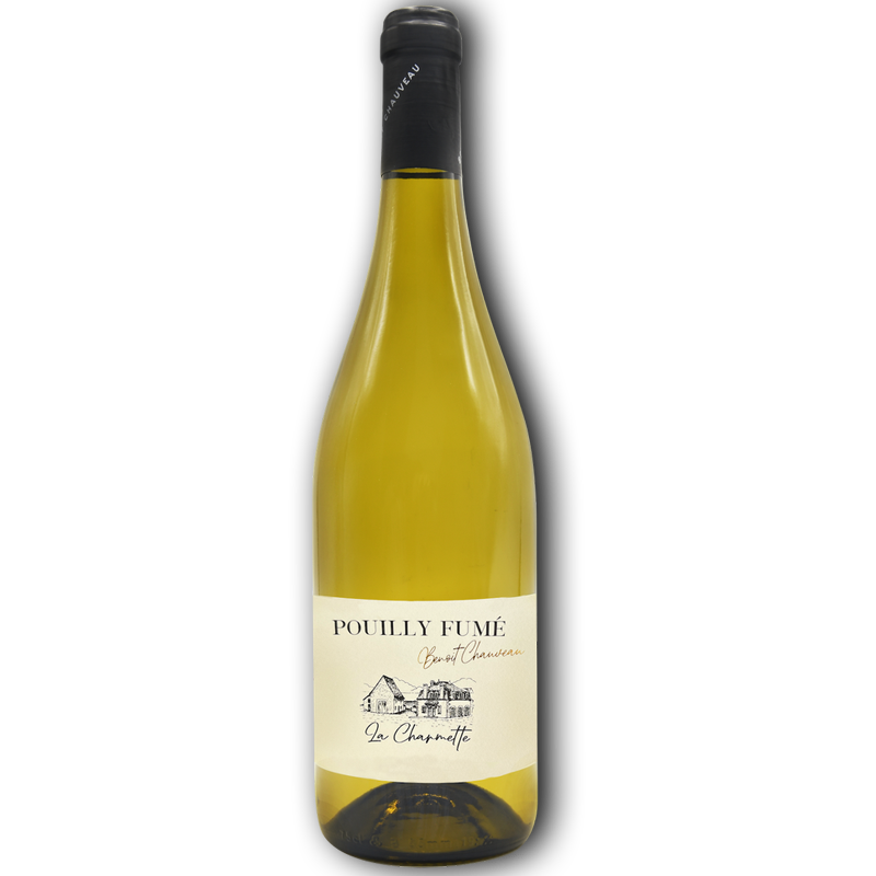 Bottle of Chauveau La Charmette Pouilly-Fumé AOC Sauvignon Blanc white wine from Loire Valley, France