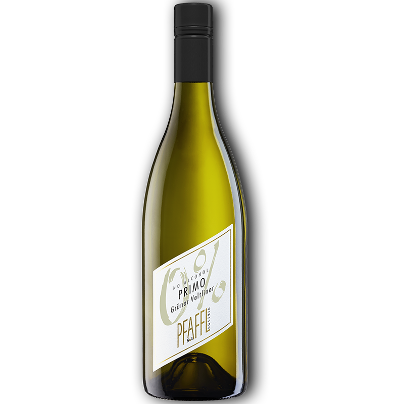 Bottle of Pfaffl PRIMO Grüner Veltliner 0% alcohol-free white wine from Austria